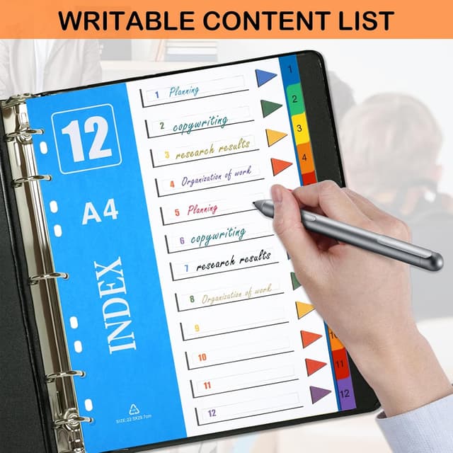 Thumbnail 4 de XHDA 1-12 Part Dividers A4 10 Pack