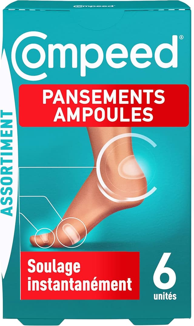 Detalle de Compeed set de 6 pansements hydrocolloïdes pour ampoules (3 formats)