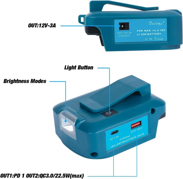 Thumbnail 6 de Waitley 5500mAh Ersatzakku für Makita 18V Akku