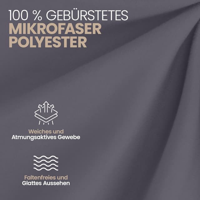 Thumbnail 5 de Utopia Bedding Spannbettlaken 180x200 Grau