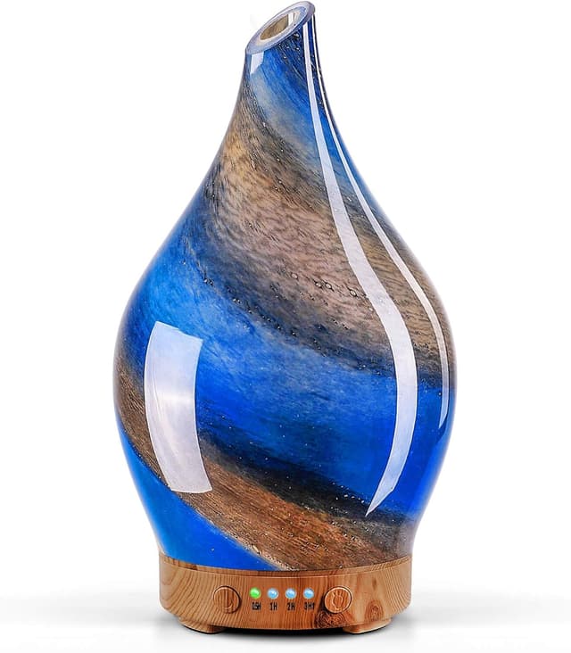 Thumbnail 6 de Porseme Aroma Diffuser 150 ml aus handgeblasenem Glas mit Ultraschall, 7 Farb-LED & Timer (BPA-frei, Desert)