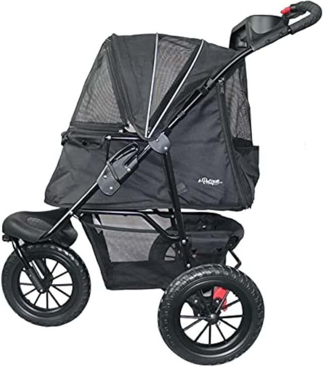 Detalle de PETIQUE Chinook Black Luxury Dog Stroller 23kg