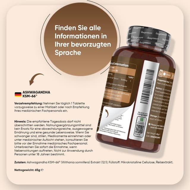 Detalle 2 de WeightWorld KSMâ66 Ashwagandha 1500 mg đ