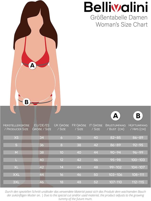 Detalle de Bellivalini Damen Umstands-Pyjama mit Stillfunktion BLV50-126 (Pyjama & Stillzugang)