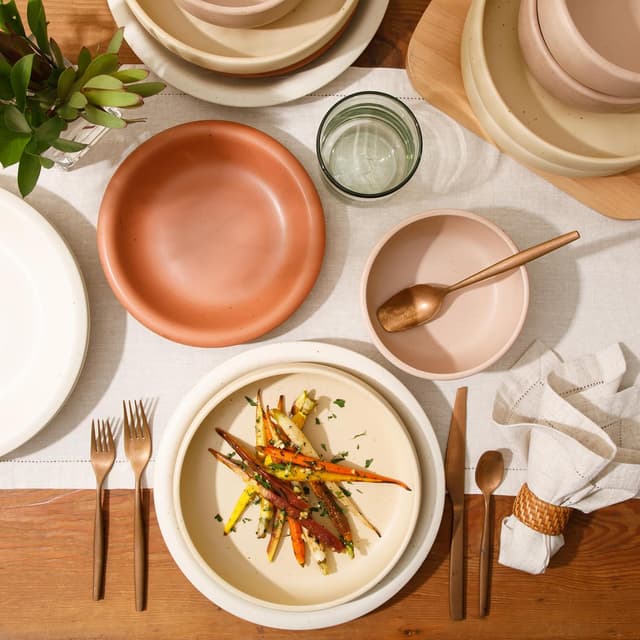 Detalle 2 de Bloomhouse Corsica Clay 16‑Piece Stoneware Dinnerware Set 🍽