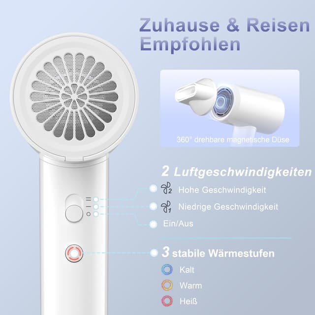 Detalle 2 de YAPOY Haartrockner mit 110.000 U/min Ionen