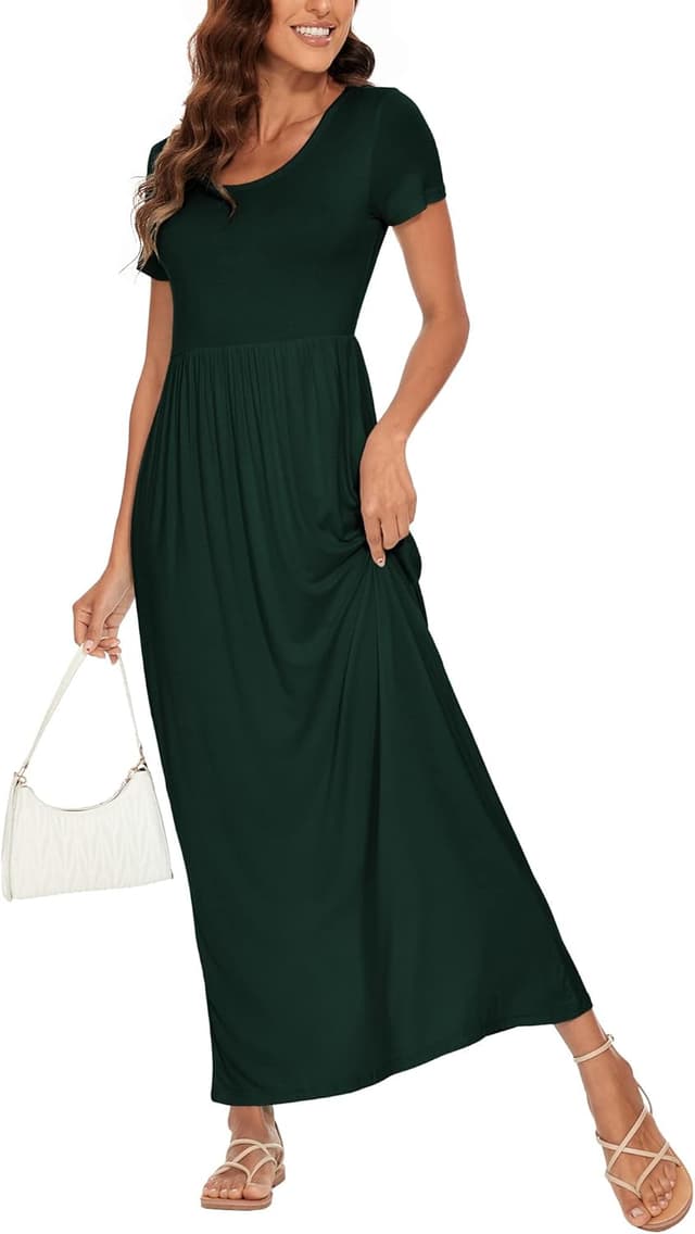 Thumbnail 2 de DEARCASE Damen Maxi Kleid Floral mit Tasche đž