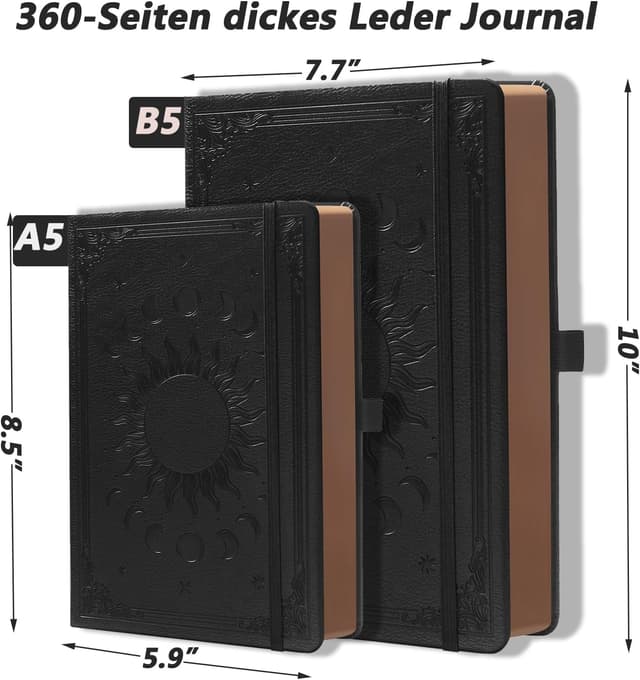 Thumbnail 5 de HwxBen Notizbuch 360 Seiten Liniert 19.6 x 25.4 cm