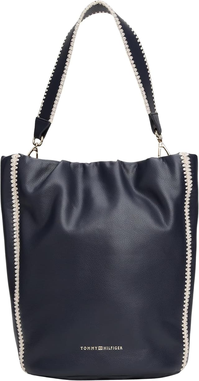 Detalle de Tommy Hilfiger Women’s Soft Summer Bucket Bag in Space Blue (One Size)