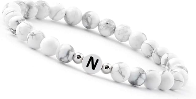 Detalle de GD GOOD.designs Pulsera pareja letra N 16–20 cm