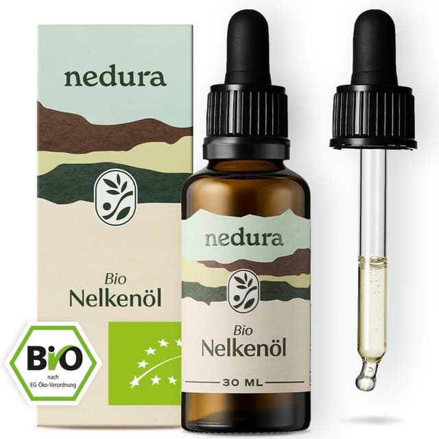 Detalle de nedura® BIO Nelkenöl 30 ml (100% naturreines Nelkenöl, zum Einnehmen)