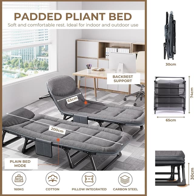 Thumbnail 1 de Cama de Camping Acolchada 200x63 cm