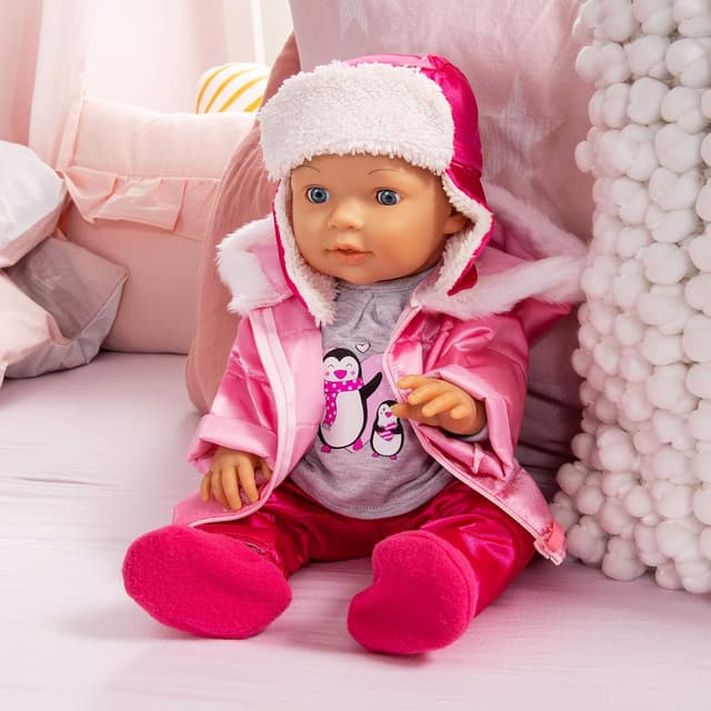 Detalle 2 de Tenue pour poupon Bayer Design 84613AA (40 à 46 cm) : robe de poupée, combinaison et accessoires