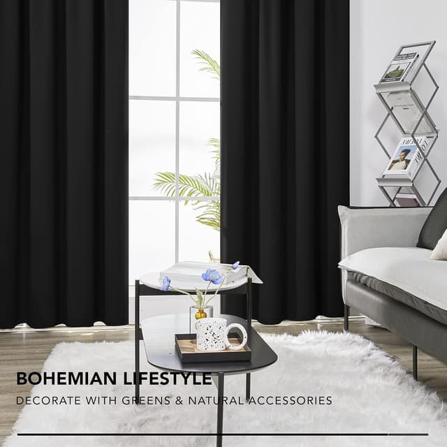 Thumbnail 6 de Deconovo blackout curtains 46 x 54 black