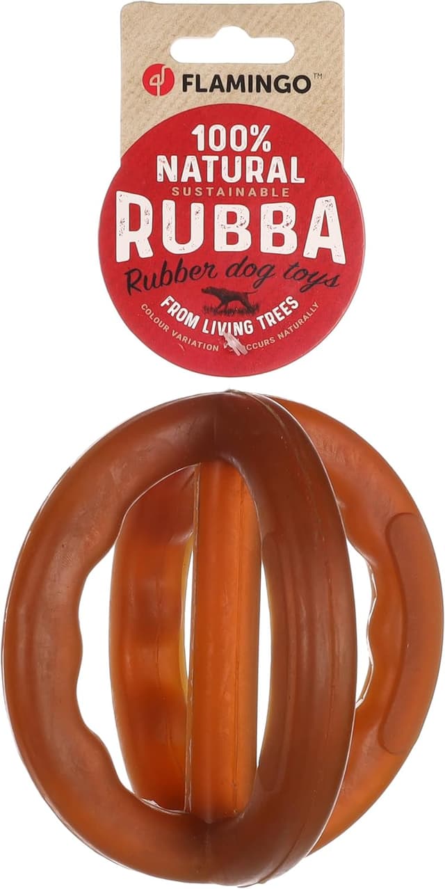 Thumbnail 1 de Flamingo Cross Ball braun Hundespielzeug 14×11 cm