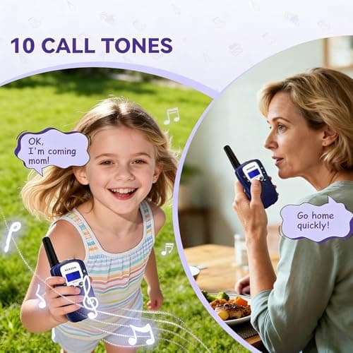 Detalle 2 de Retevis RT388 walkie talkie infantil PMR446 (8 canales) con pantalla LCD, VOX y linterna