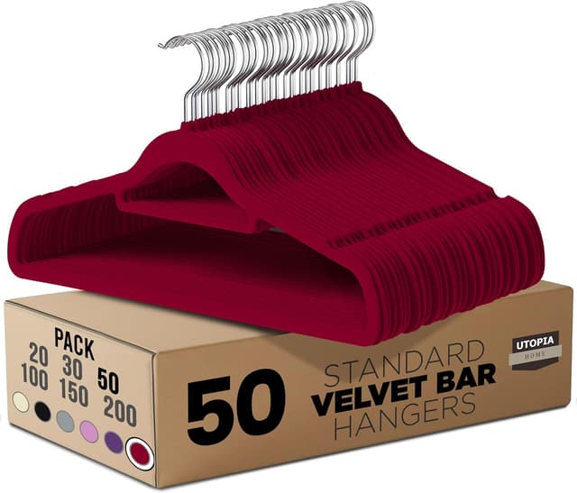 Imagen de Utopia Home Perchas de Terciopelo 50 unidades en OfertitasTOP