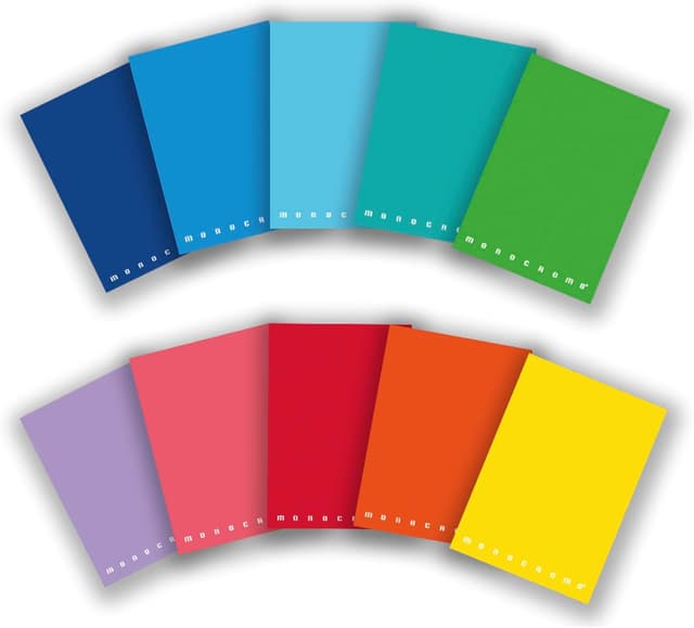 Thumbnail 6 de Pigna Maxi Monochromes Notizbuch „Das Original“ A4, Hardcover, 80 Seiten – 5-mm-Karoprint (10er-Pack)