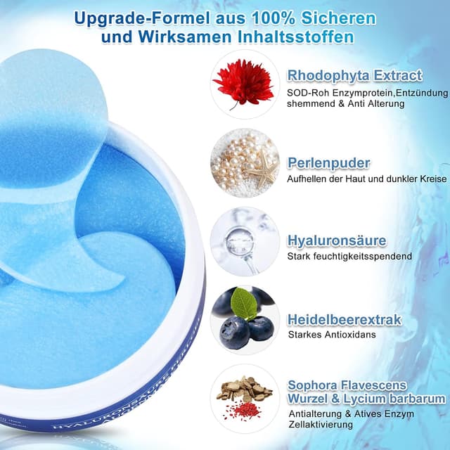 Detalle de CUSMAY Augenpads Eye Mask 60 Stück