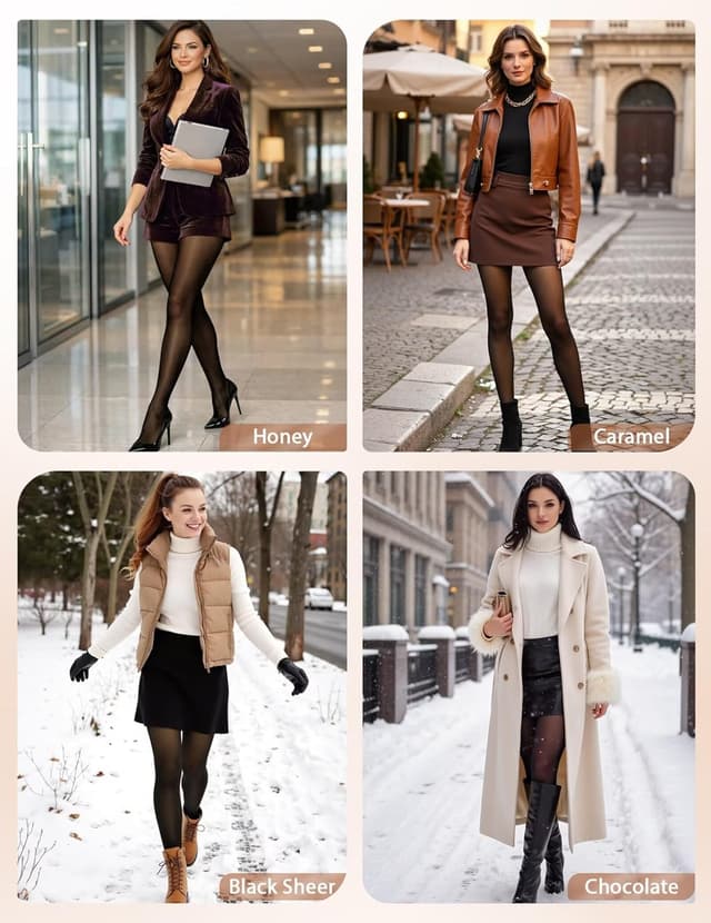 Thumbnail 5 de Vertvie 2-Pair Fleece Lined Tights