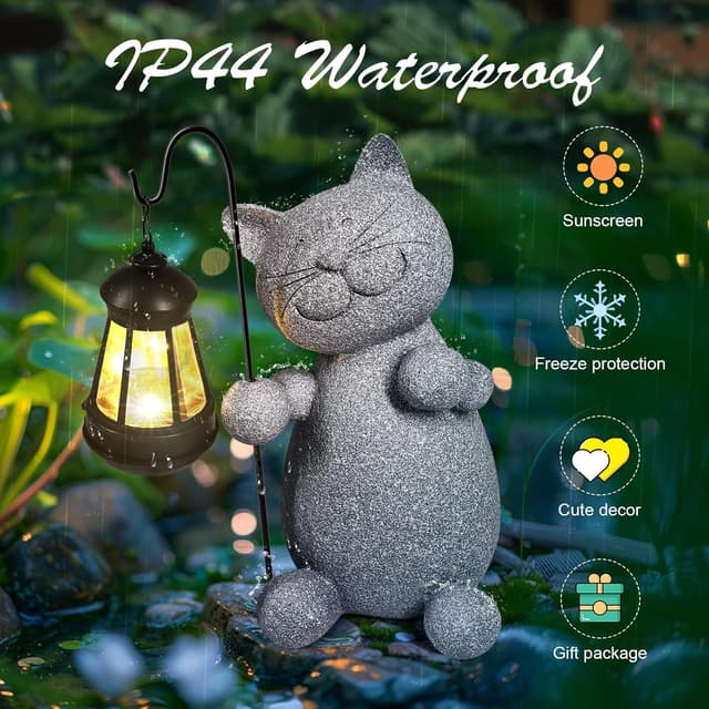 Thumbnail 4 de Eletorot Cat Gifts 20cm solar garden ornament