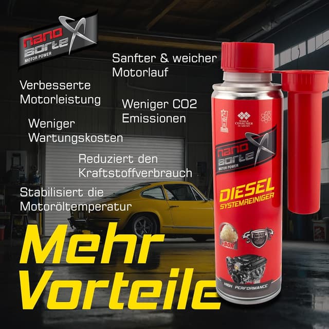 Detalle de NanoBorTeX Diesel-Systemreiniger 300 ml – Additiv mit BOR für alle Dieselmotoren