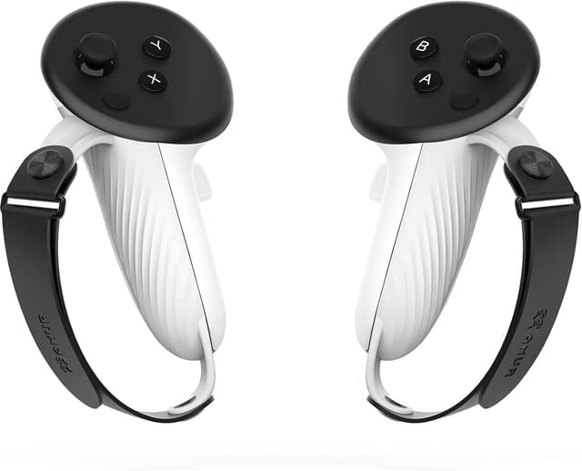 Detalle de Poignées de contrôleur AMVR pour Meta Quest 3S / Quest 3 : silicone antidérapant et protection des articulations