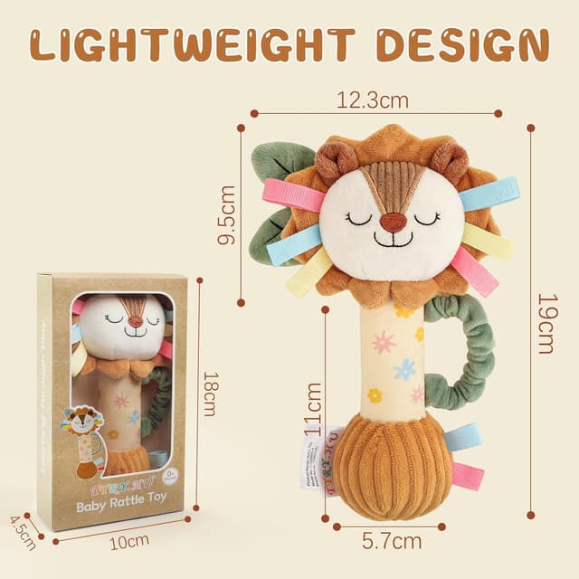 Detalle de TYRY.HU Plush Lion baby rattle toy