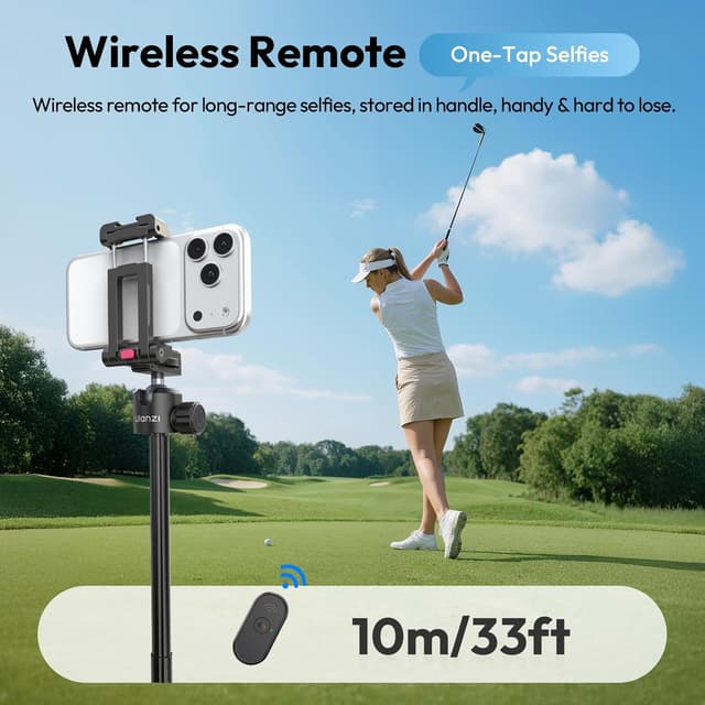 Detalle 2 de ULANZI MT-44 B 2026 Auto Open Phone Tripod with Dual Camera Setup, 59" Four-Leg Stand & 360° Ball Head