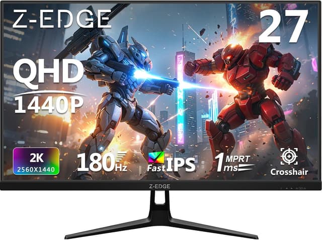 Detalle de Z Z-Edge 27 Zoll QHD Gaming-Monitor (180 Hz, Fast IPS, 1 ms) – 2560×1440, HDR10, FreeSync