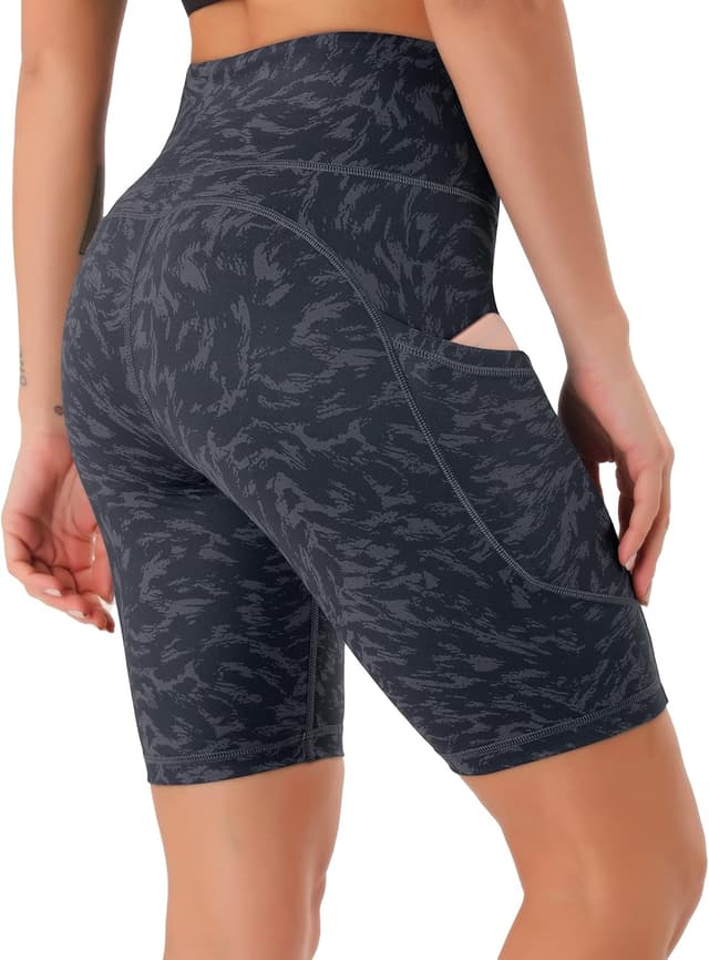 Detalle de Persit Damen kurze Leggings – blickdichte Radlerhose mit Taschen