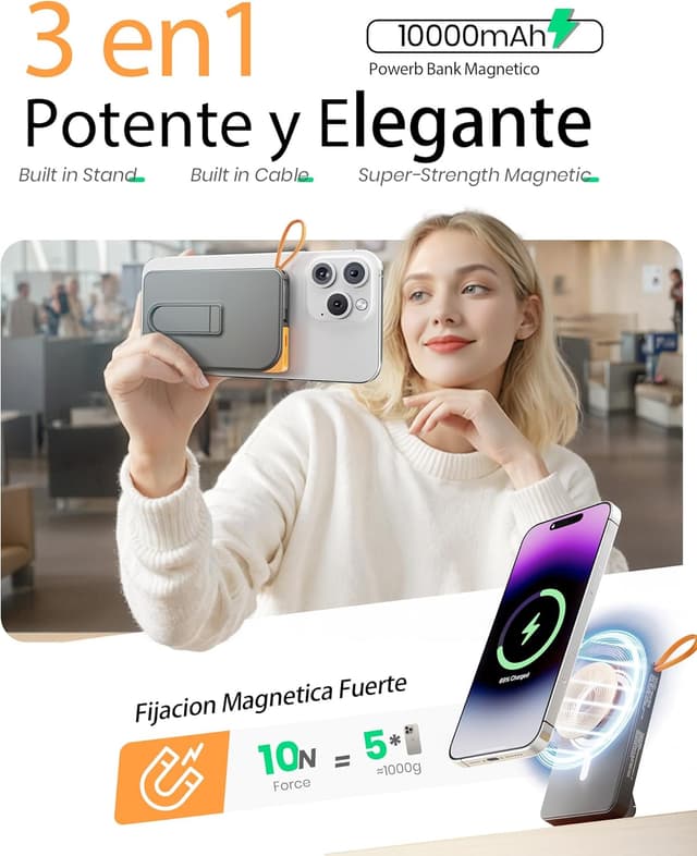 Thumbnail 1 de Power Bank MagSafe 10000mAh carga rápida