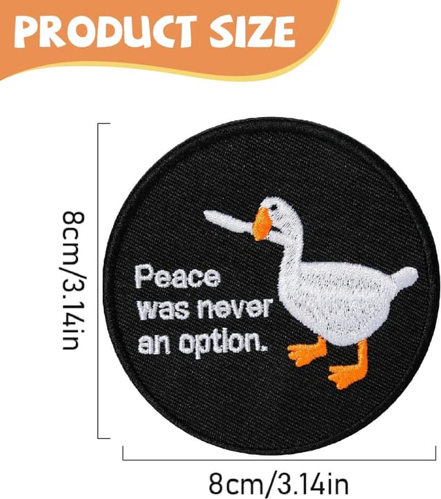 Detalle de AXEN Peace was Never an Option Morale Patch (Hook & Loop) – 2 Tactical Patches