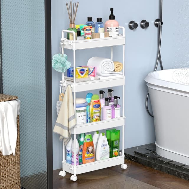 Thumbnail 6 de SOLEJAZZ 4-Tier Slim Storage Trolley 92 cm