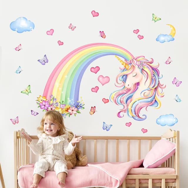 Detalle de Supzone Large Rainbow Wall Stickers 108×65 cm 🎨
