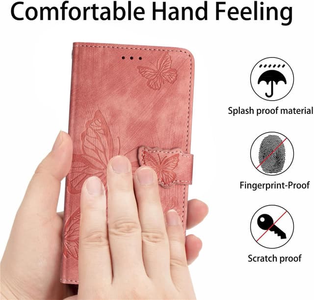 Detalle de CXTcase Handyhülle für Xiaomi 17 – PU Leder Flip Case mit Kartenfächern & Standfunktion, Rosa