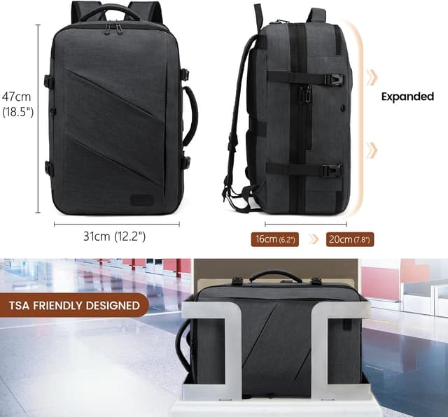 Detalle 2 de LOVEVOOK Handgepäck Rucksack 30L Laptop 15,6 Zoll