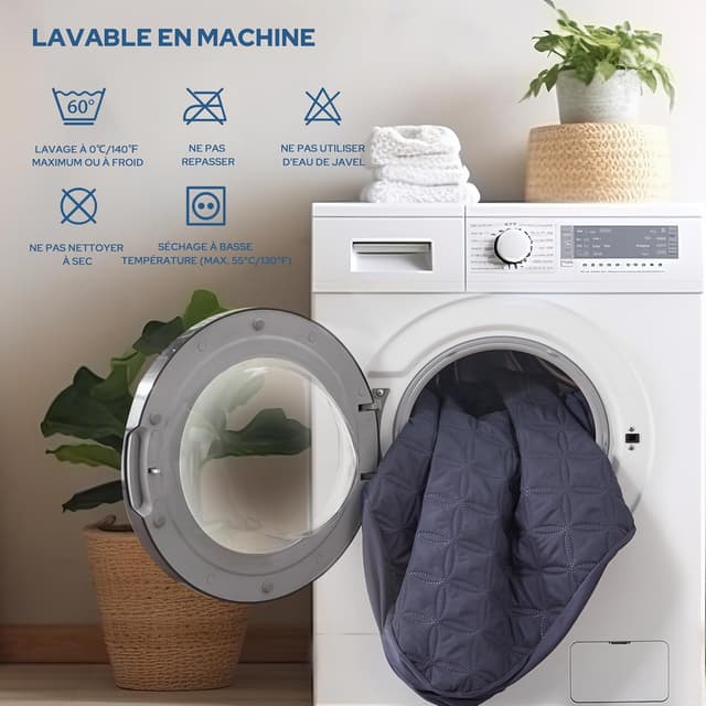 Detalle 1 de BEDLORE Matratzenschoner 180 x 200 cm – wasserdichter Bezug mit tiefer Tasche (Blau)