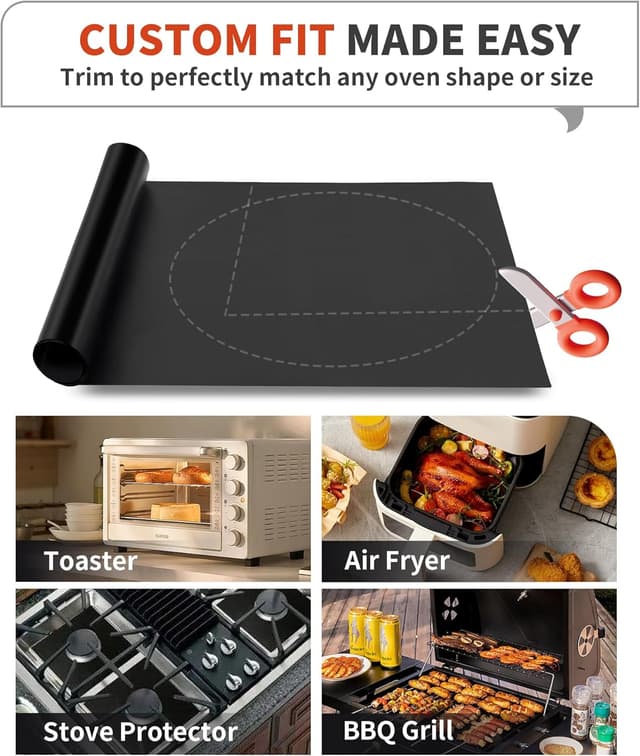 Thumbnail 4 de Oven Liners 17"x25" 2-Pack Reusable Oven Mats