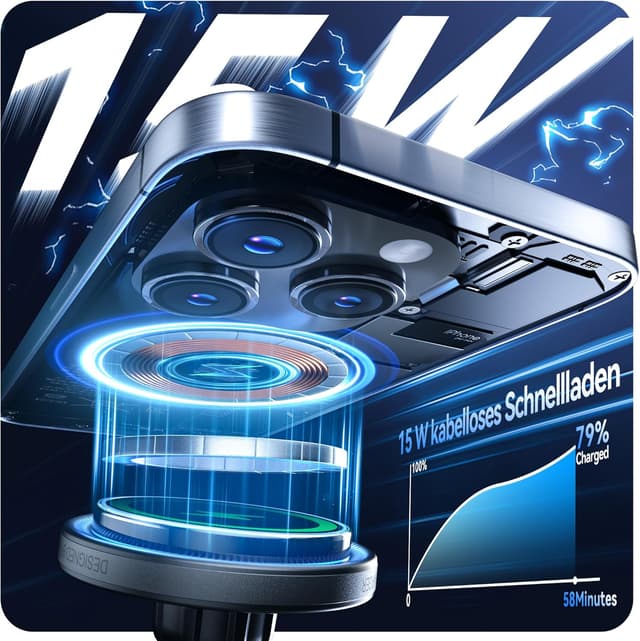 Detalle 2 de Auckly 15W Magsafe Autohalterung für iPhone