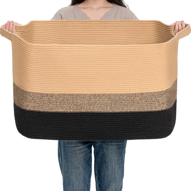 Imagen de CLHMILY&Z Square Cotton Rope Storage Basket 110L en OfertitasTOP