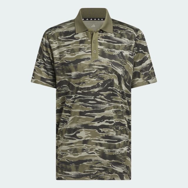Detalle de adidas TR-ES CAMO POLO verde