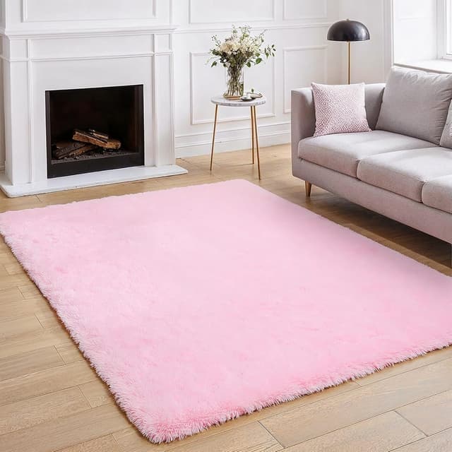 Thumbnail 6 de Tapis BEIMO Shaggy rose à poils longs 160x230 cm avec envers antidérapant