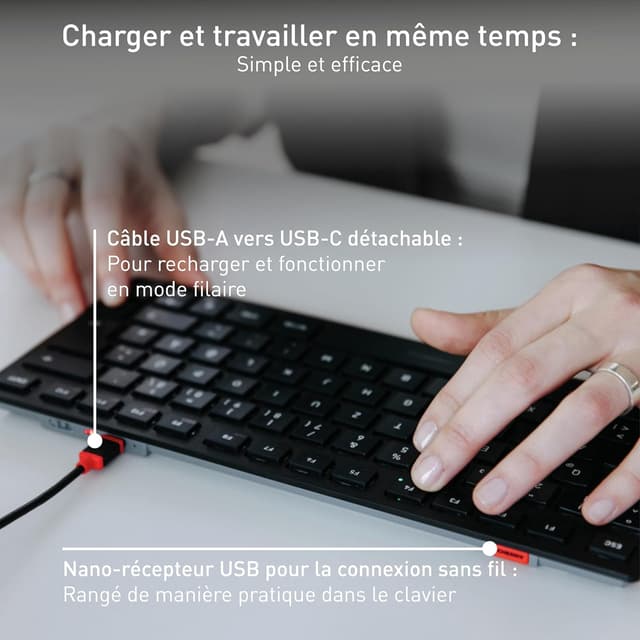 Detalle de Cherry KW 9200 Mini clavier Bluetooth