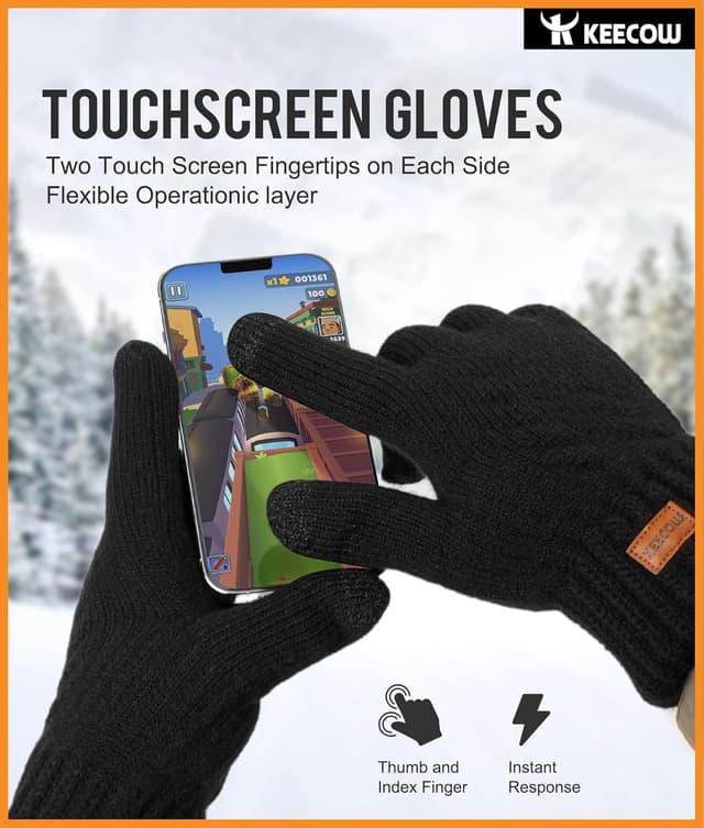 Thumbnail 1 de KEECOW Handschuhe Herren Winterhandschuhe