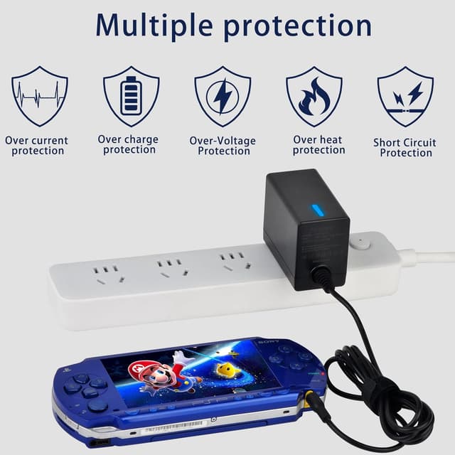 Detalle 2 de DuraPro Schnellladegerät Charger für Sony PSP (PSP-1000/2000/3000 Serie)