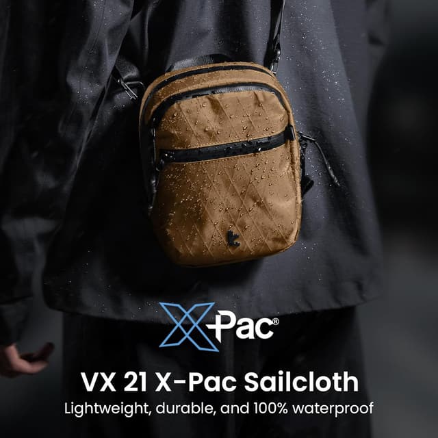 Detalle 2 de tomtoc Travel Crossbody Bag RFID Blocking – lockable anti-theft sling organiser (X-Pac VX21)