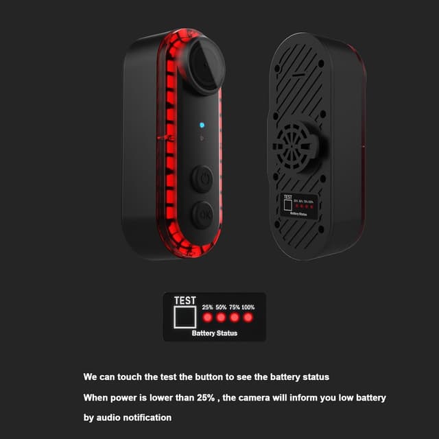 Thumbnail 1 de Bike Camera with Tail Light 1080P