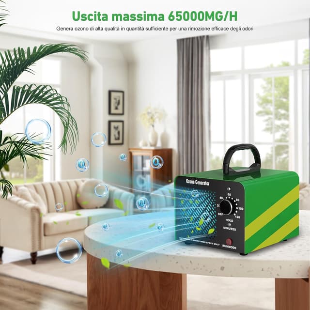Thumbnail 2 de Generatore di ozono 65000 mg/h per ambienti fino a 300 m²