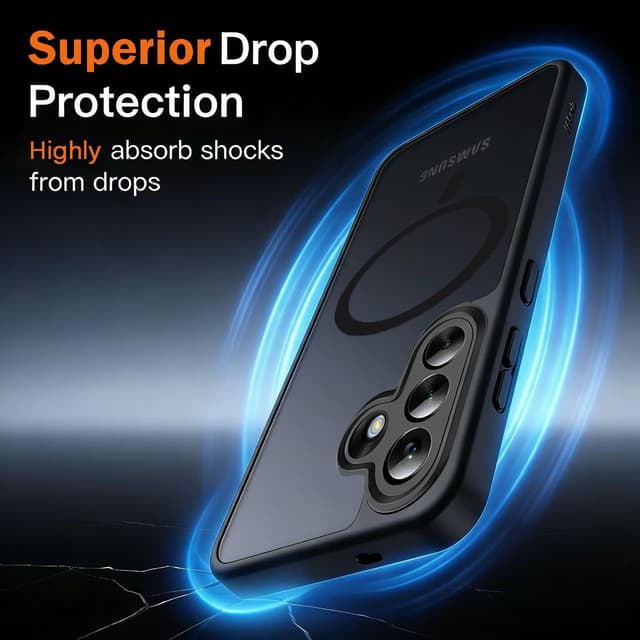 Detalle 2 de ANLYGOLD coque magnétique translucide avec protection écran et caméra pour Samsung Galaxy A57 5G compatible MagSafe